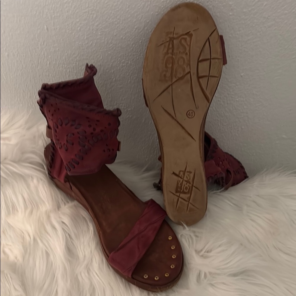 A.S.98 Gladiator Sandals with Wrap-Around Ankle